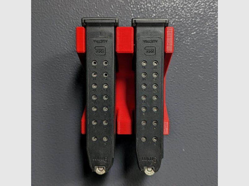 Support de chargeur Glock magnétique pour chargeurs double rangée de 9 mm, .40 S&W et .357 Sig pour coffre-fort à armes - Accessoire pour coffre-fort à armes