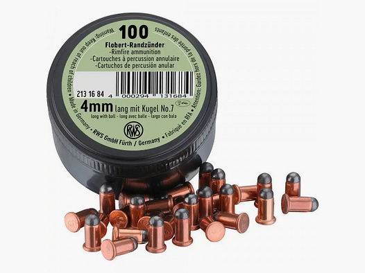 RWS 4MM FLOBERT LONG AVEC BILLES RONDES - 100 COUPS