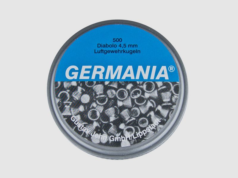Flachkopf Diabolos Germania Gustav Jehn Kaliber 4,5 mm 0,4 g geriffelt 500 StĂĽck