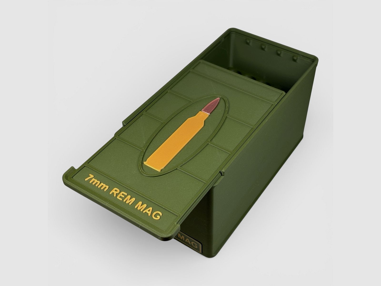 Coconut Innovations Ammunition Box / 7mm REM Mag / 'Sliding Lid' / Cartridge Box, Ammo Box
