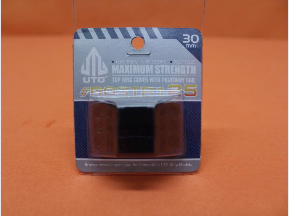 UTG - Leapers UTG Accushot Top Ring Cover 30mm (RG3TR125) mit Picatinnyprofil/ Ersetzt die obere Ringhälfte