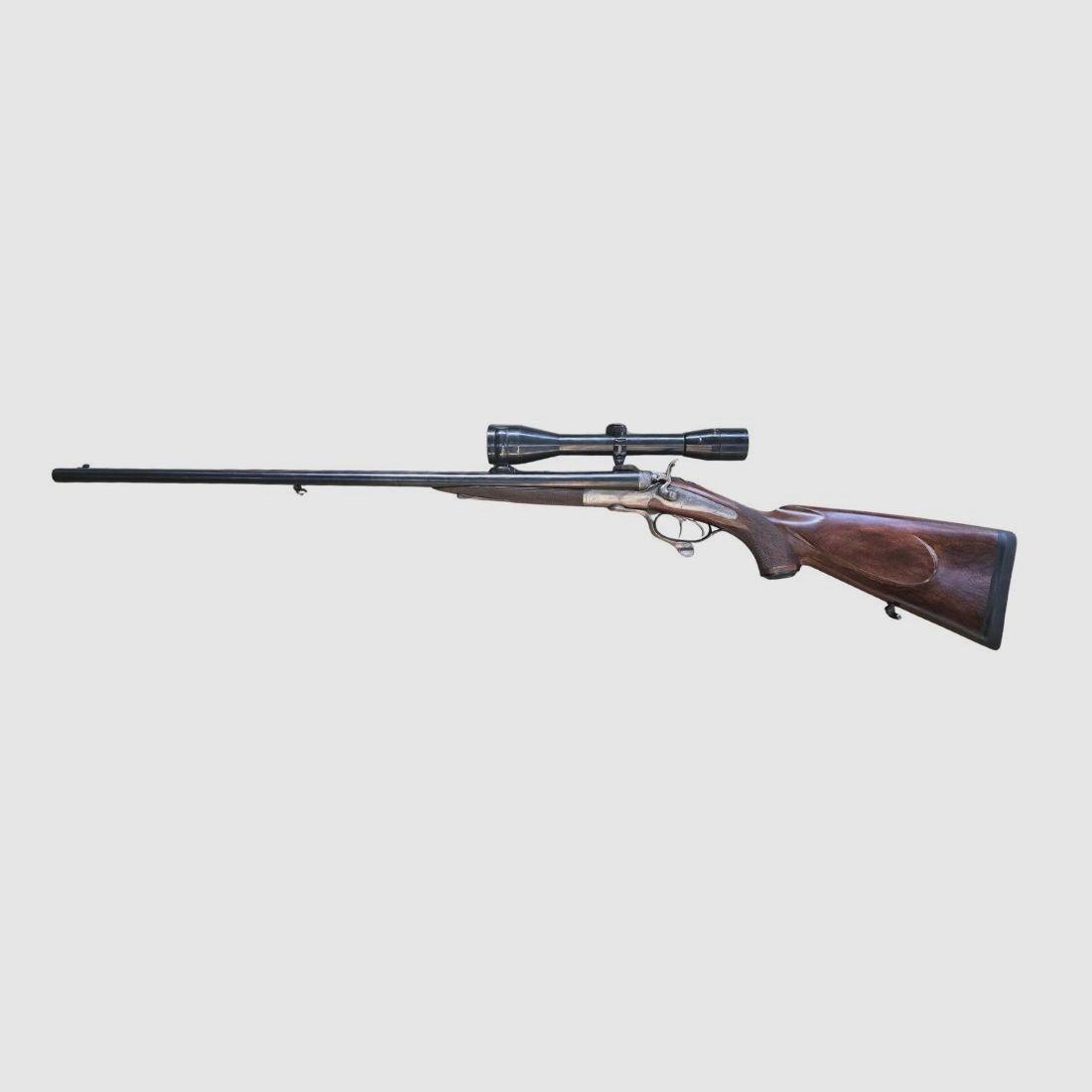 usato FERLACHER fucile combinato a cane di Jos. Winkler, con SEM montato KAHLES Helia 6x42S reticolo 4A, - ristrutturato - cal. 20/70, immagine 5 di 6
