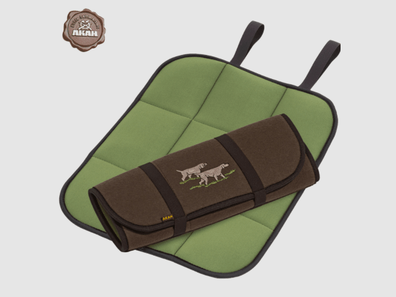 AKAH Składana Poduszka Siedząca z Haftem Psa Myśliwskiego