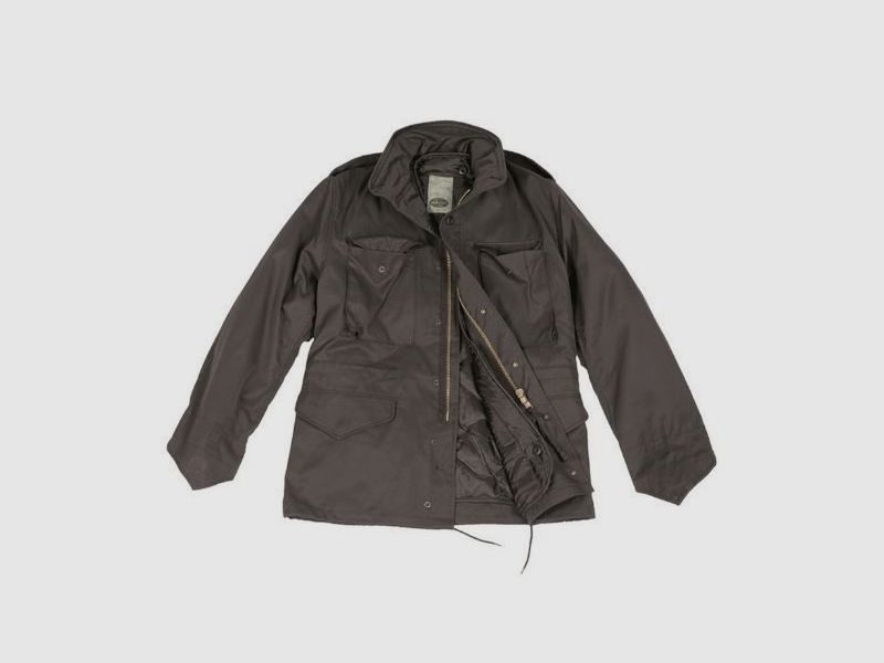 US FELDJACKE M65 T/C MIT FUTTER - SCHWARZ