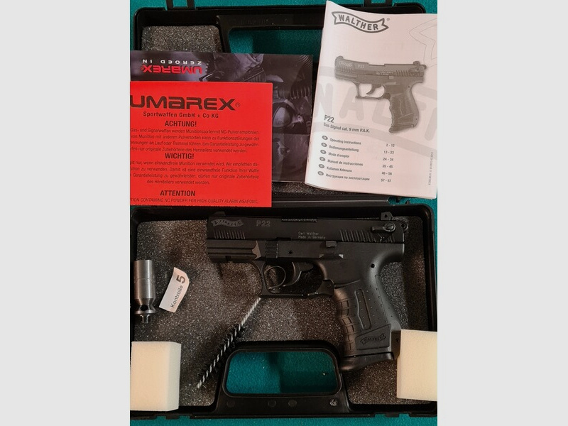 Walther P22 --- ungeschossen im "full set" --- aus 2015