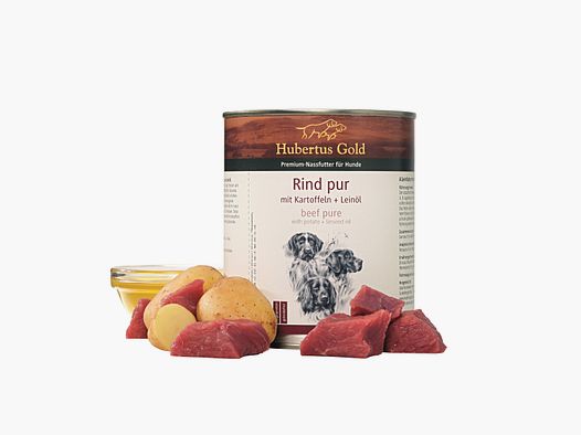 HUBERTUS GOLD Manzo puro con patate + olio di semi di lino 800g