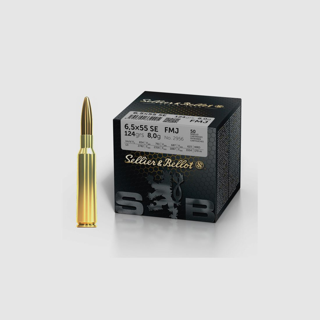 S&B Training FMJ 6.5×55 SE 8g