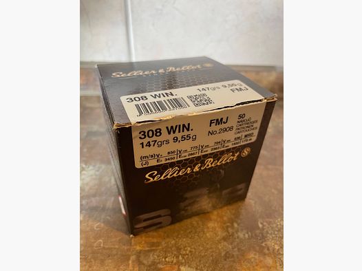 Sellier & Bellot .308 Win. full metal jacket 9.5g/147grs.