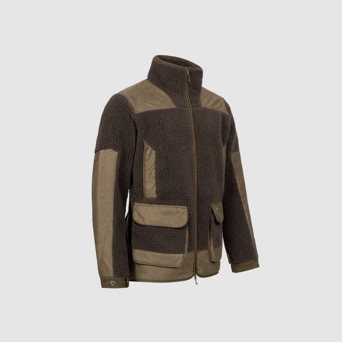Blaser Sherpa Fleece Jacke dunkelbraun