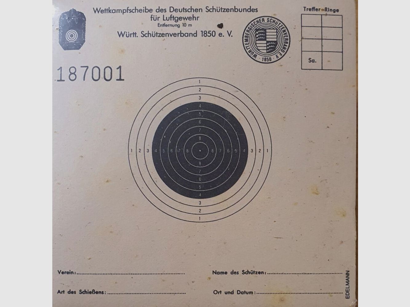 Krüger Zielscheibe für Luftgewehr 10m, 250 Stk