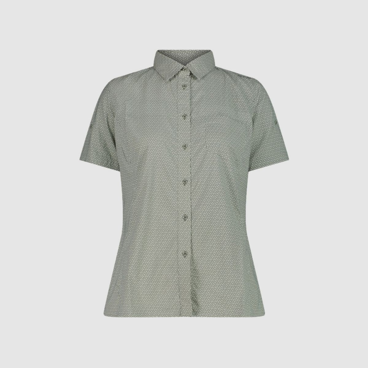 CMP Women's Short Sleeve Shirt with Floral Pattern Green