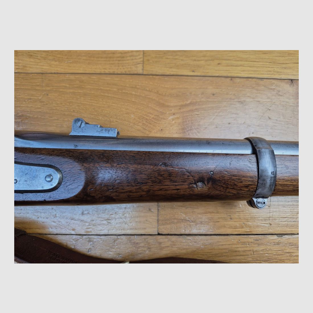 Seltenes Springfield 1861 Gewehr von Cadet – Colt Hartford 1862 – Kal. .58 mit gezogener Lauf für Minié-Geschoss – Mechanik, Markierungen und Lauf mehr als ausgezeichnet – Gewehrriemen – Hervorragend! TBE++, Bild 7 von 32
