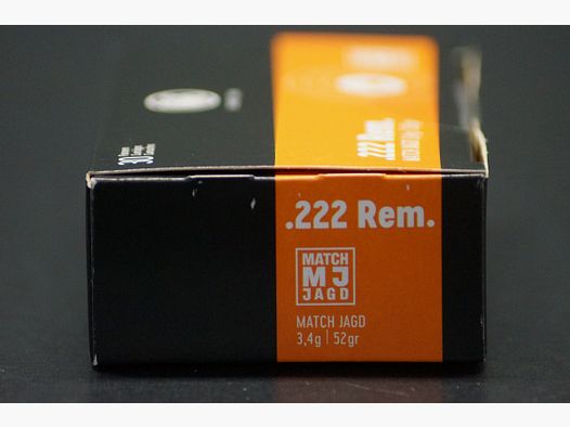 RWS .222 Rem Match Chasse 52gr