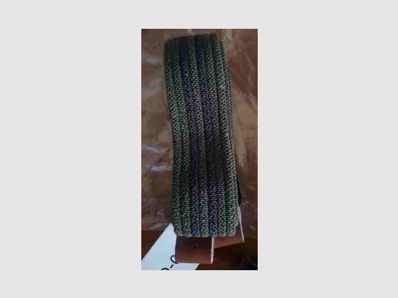 Sangle élastique pour fusil vert marron avec attache en cuir, image 3 sur 3