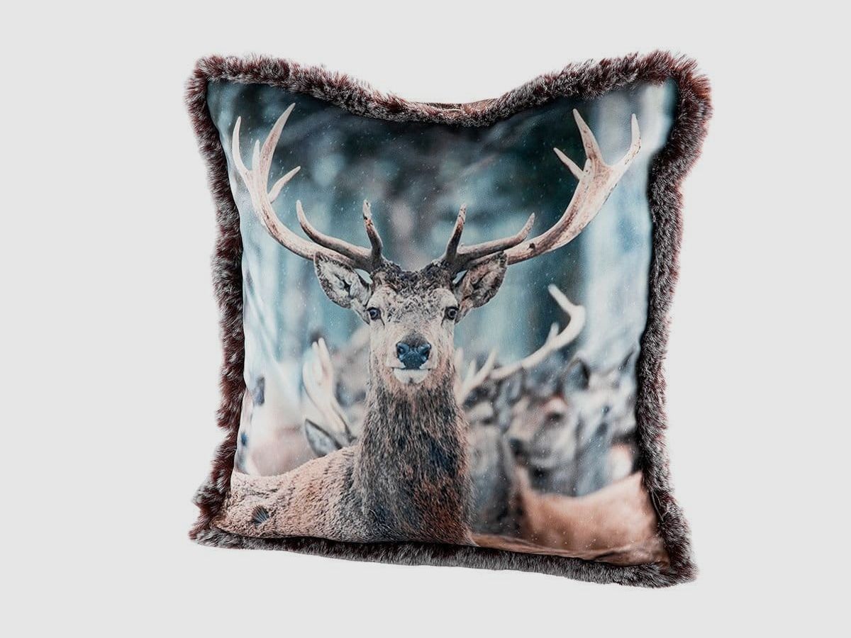 Gilde Stoff Kissen Hirsche Winter