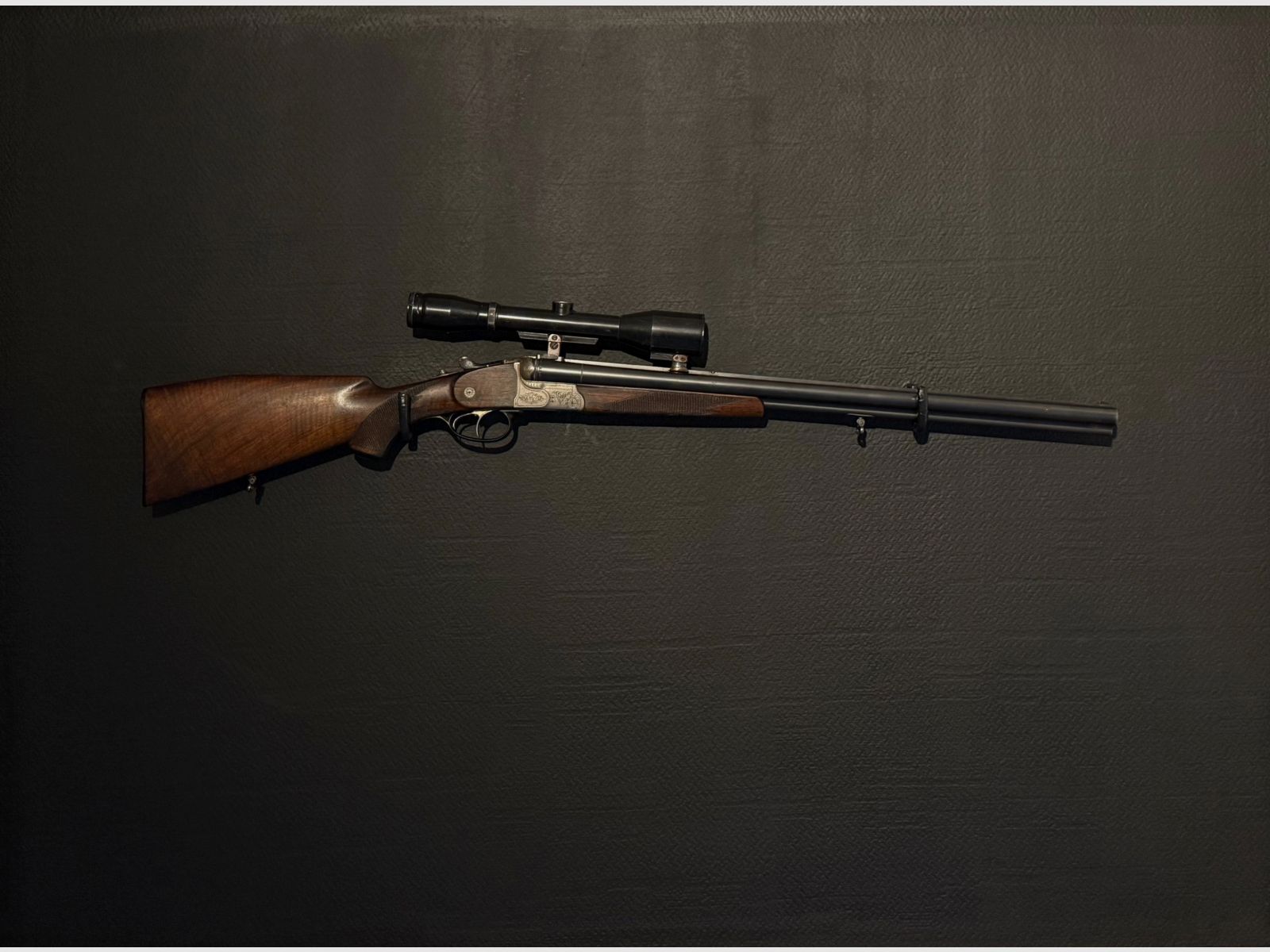 Krieghoff drilling calibro 16/70 e 7x57R con canna inserita in .22 Hornet