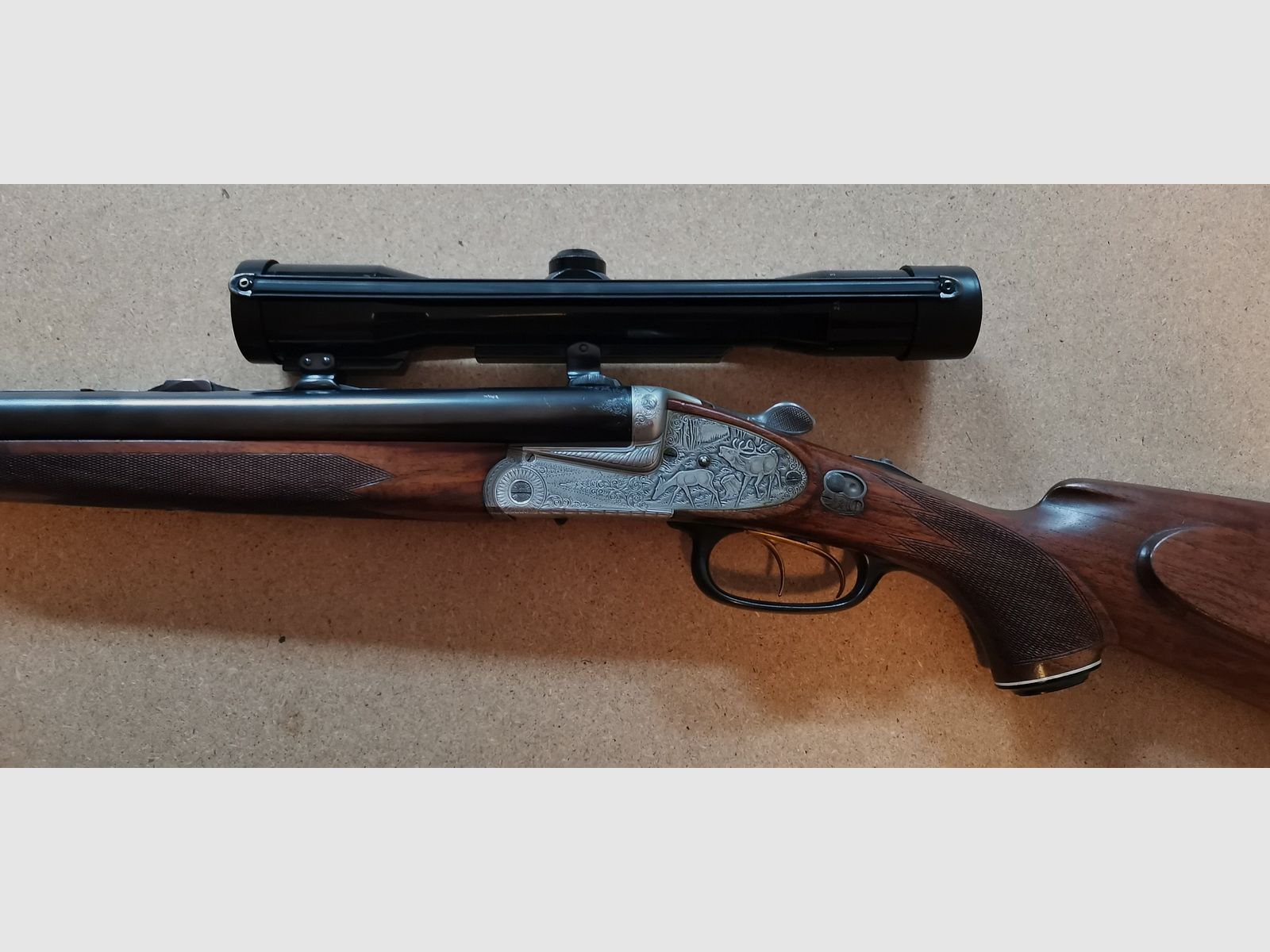 Drilling Winkler Ferlach 12/70, 7 x 65R mit zwei Gläsern