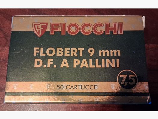FIOCCHI Flobert 9mm Shots D.F. APALLINI 50 Stück  im Paket  N°7,5 - 2,4mm
