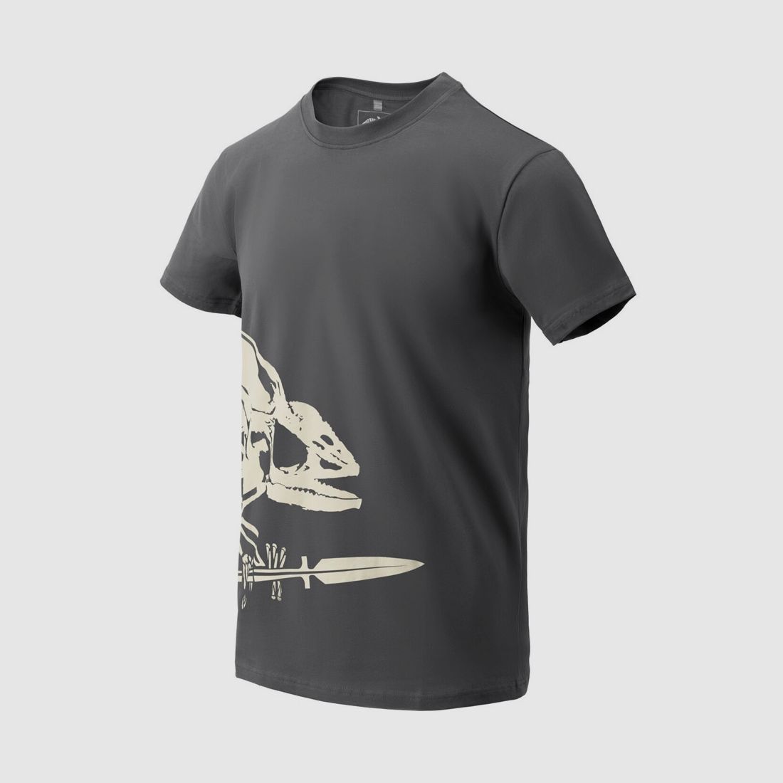 HELIKON TEX LOGO T-SHIRT FULL BODY SKELETON SHADOW GREY