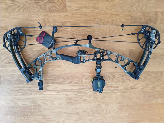 Hoyt Alpha AX-2 29 + Garmin Xero A1i + QAD Ultra Rest MX2 Set NUOVO