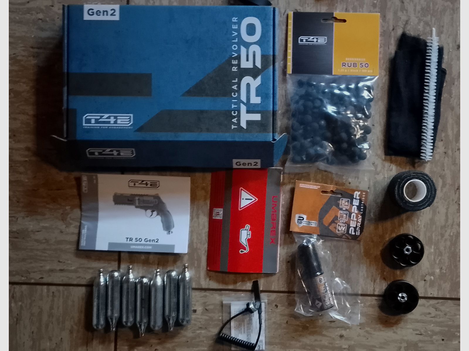 T4E Tr50 RAM .50 Set Pfeffer Launcher Alu Schulterstütze Klappschaft Rot Punkt Visier Zubehör Hdr50 neuwertig optional Vordergriff 