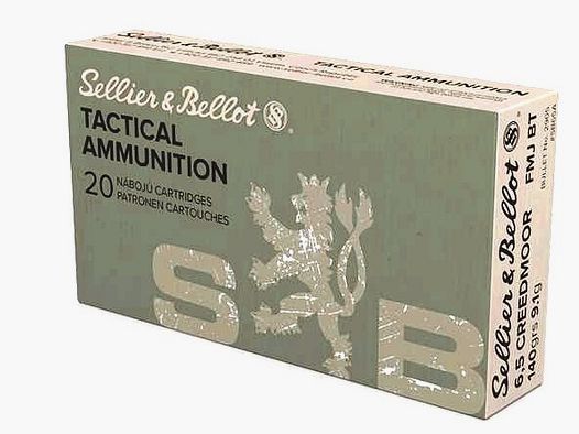 Sellier & Bellot – Munition / Tactical Ammunition / 6.5 Creed Moor FMJBT / 140gr / 9.1g / 20 Stück