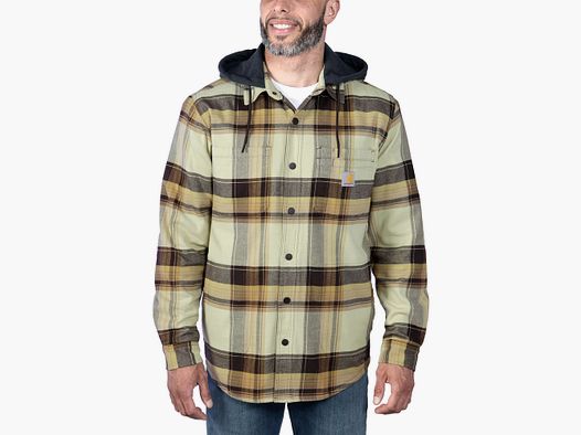 Carhartt Lined Flannel Shirt Jacket Mens Dark Brown L