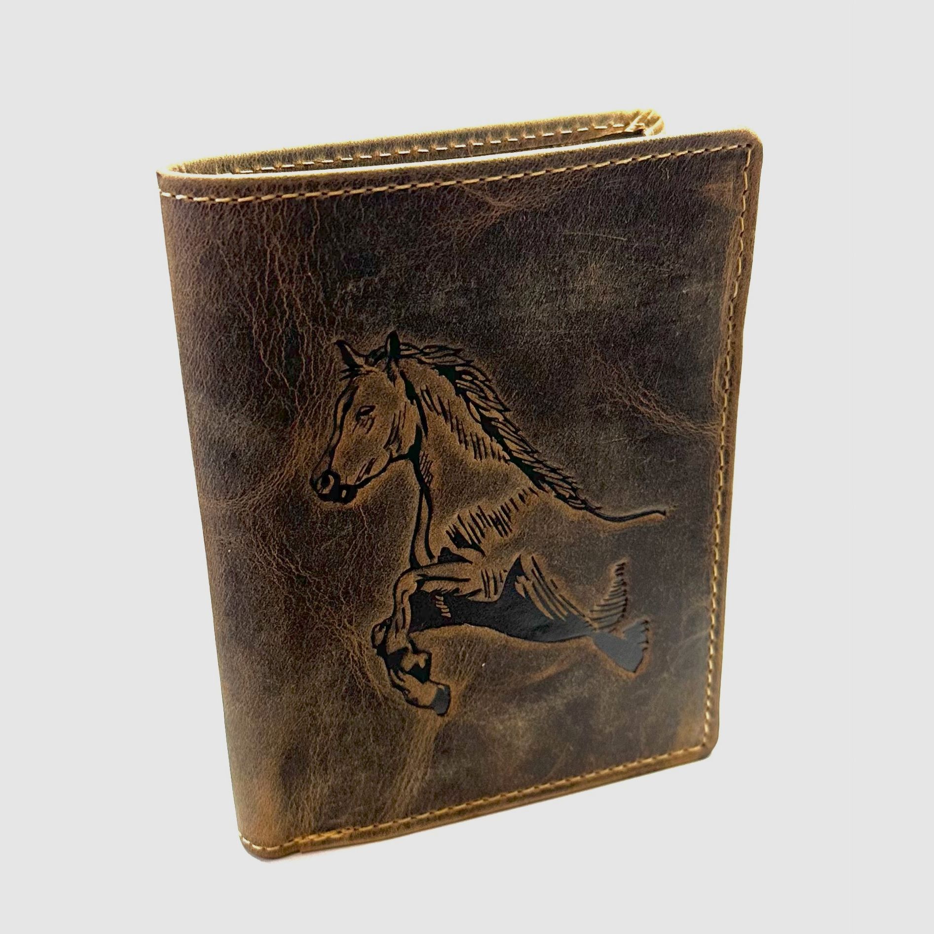 Greenburry Leder Geldbörse Vintage Horse Pferd Motiv 1701-Horse-25