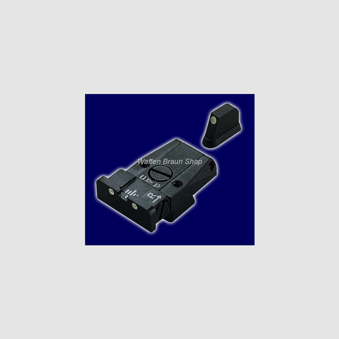 Visées LPA pour armes de poing SPR62BN MARRON. GP VIGILANTE, GP MKII, GP PRACT., GP 40 S+W / 3-DOT-SY