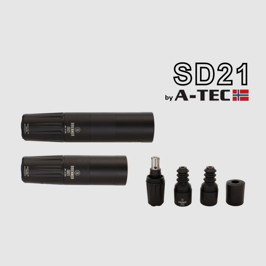 Brenner SD21 silencer 5/8x24 by A-TEC