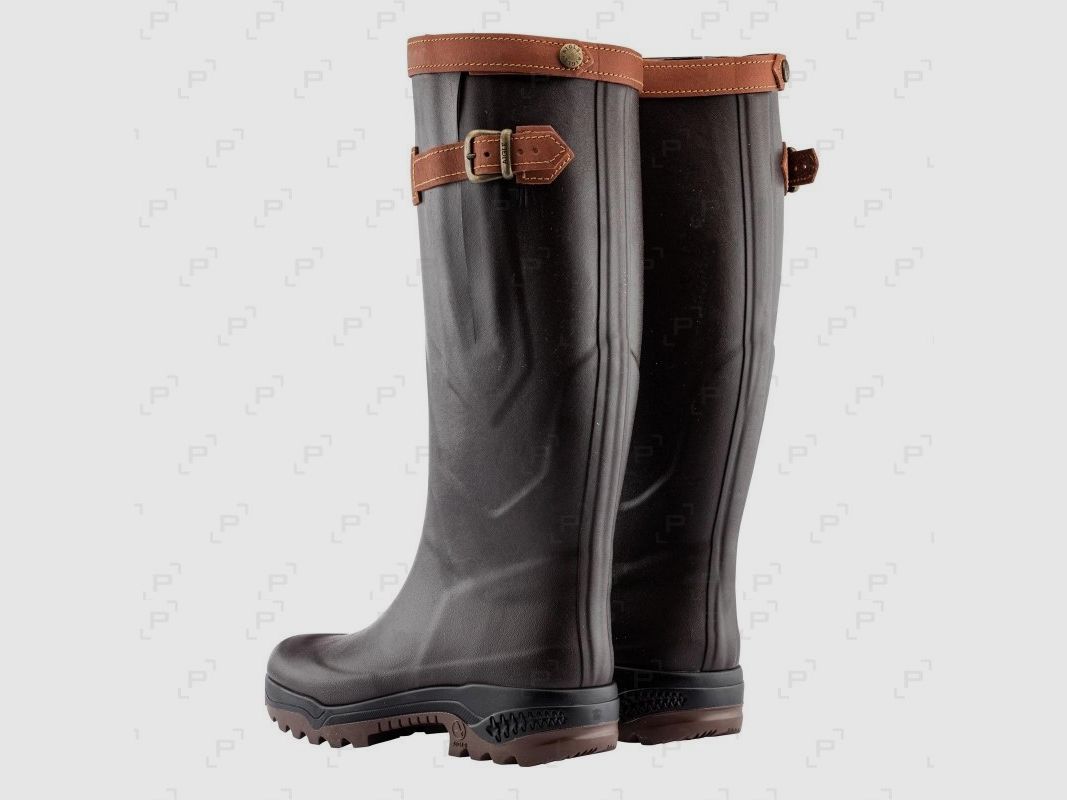 Botte AIGLE SIGNATURE PF (Pied Fort) DOUBLÉE CUIRColoris marron, image 3 sur 4