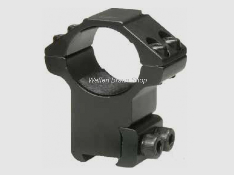 Bauer Ringmontage für 11mm Prismenschiene, Schwarz matt, 1", Hoch