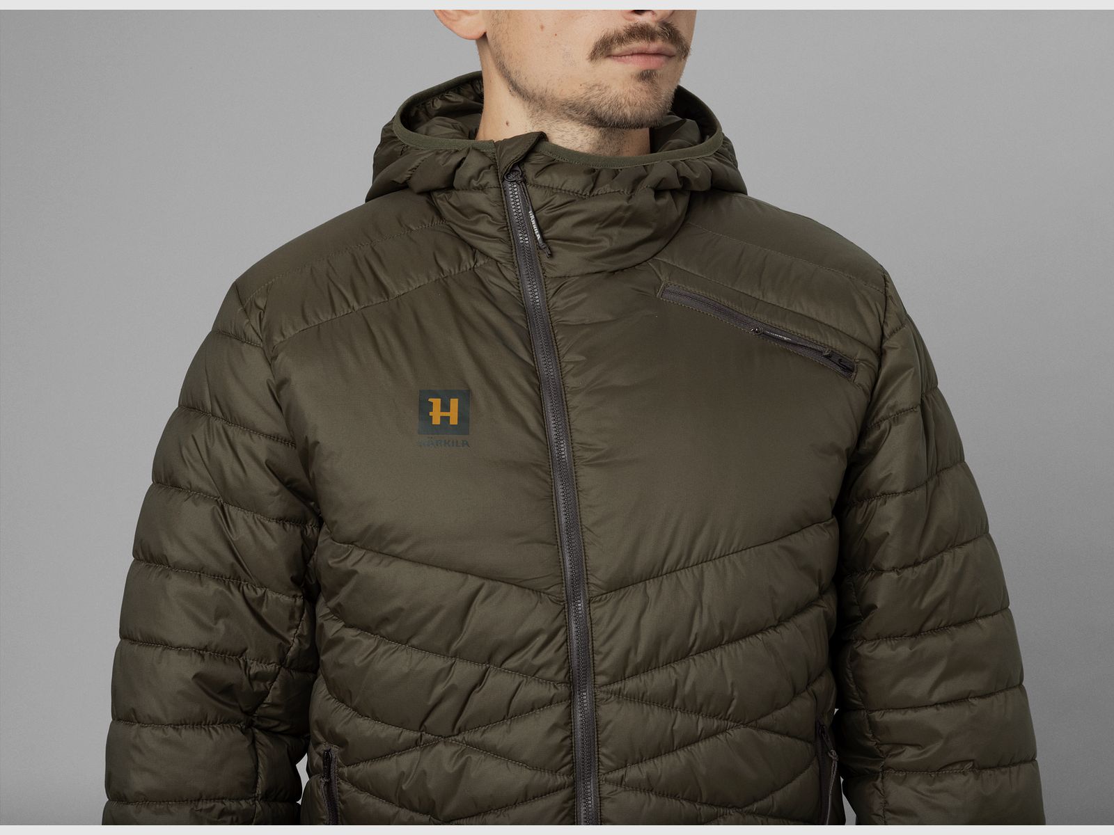 Härkila Logmar Insulated Packable Hooded Jacket - Willow green, afbeelding 4 van 10