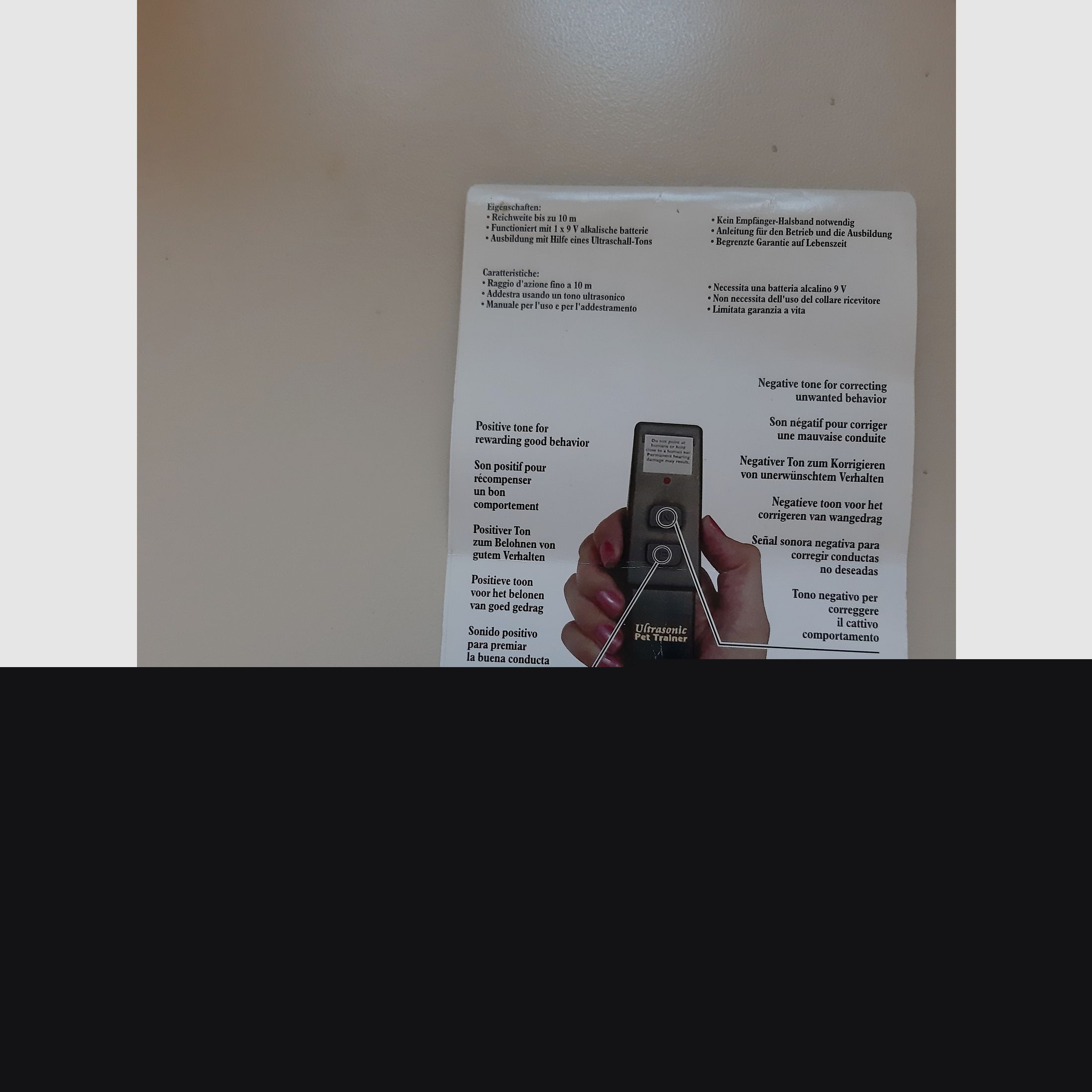 Marken PET - TRAINER Lob en Tadel, Ultraschall ZEER goed, + 1 Speciale RVS Zechenzange, Klinisch Geschikt, Als NIEUW