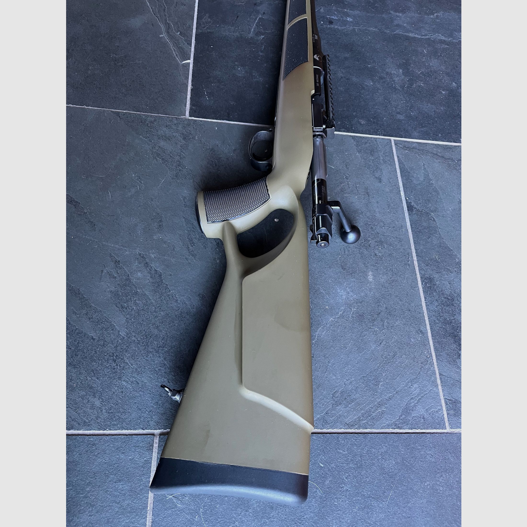 Repeater rifle 9.3x62 as new, threaded, hole stock, 98 system