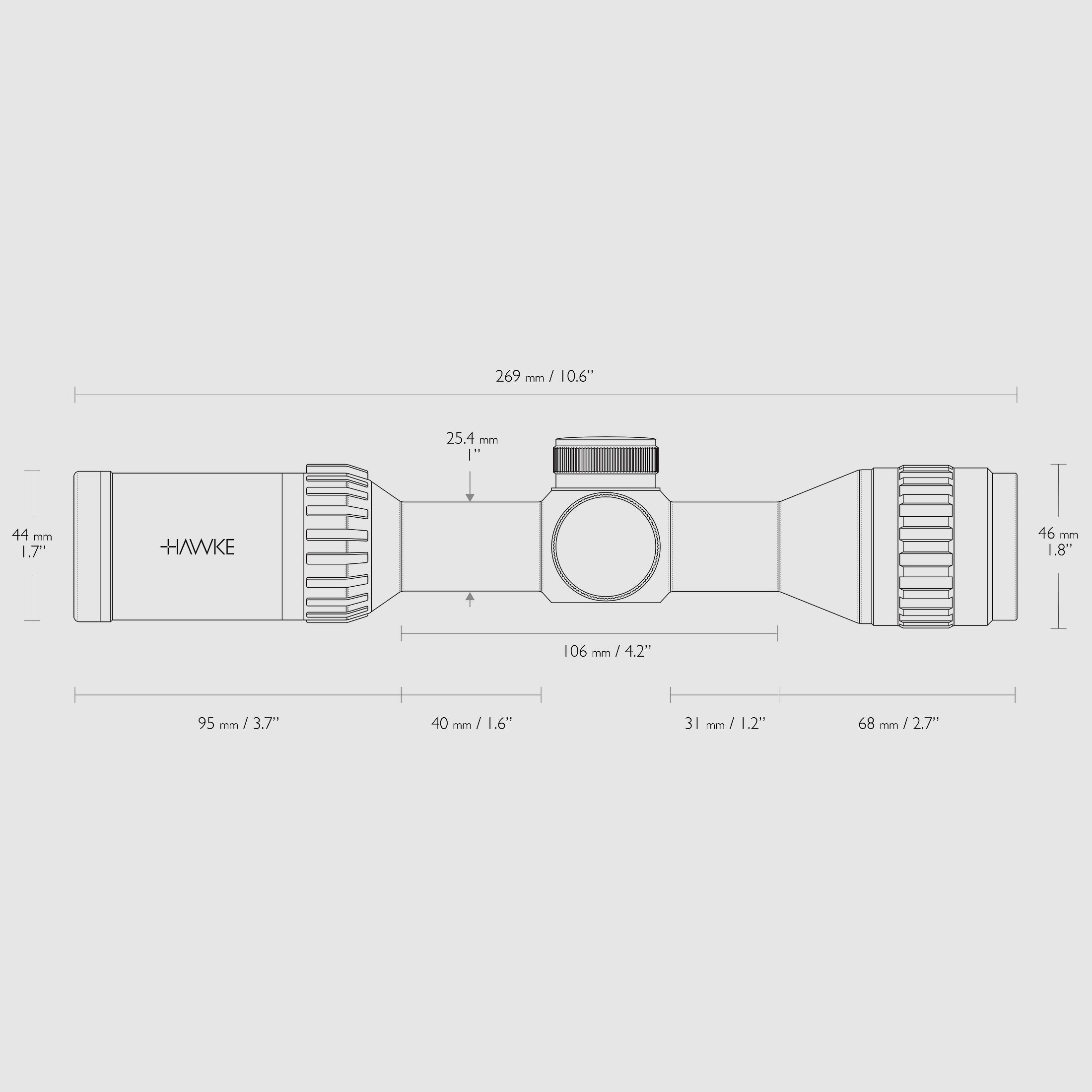 Hawke 13100 AIRMAX 2-7x32 AO AMX Luftgewehr Zielfernrohr
