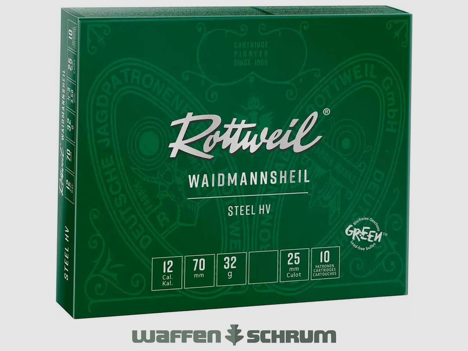 Rottweil Waidmannsheil Steel HV 12/70 3.7mm - 32g