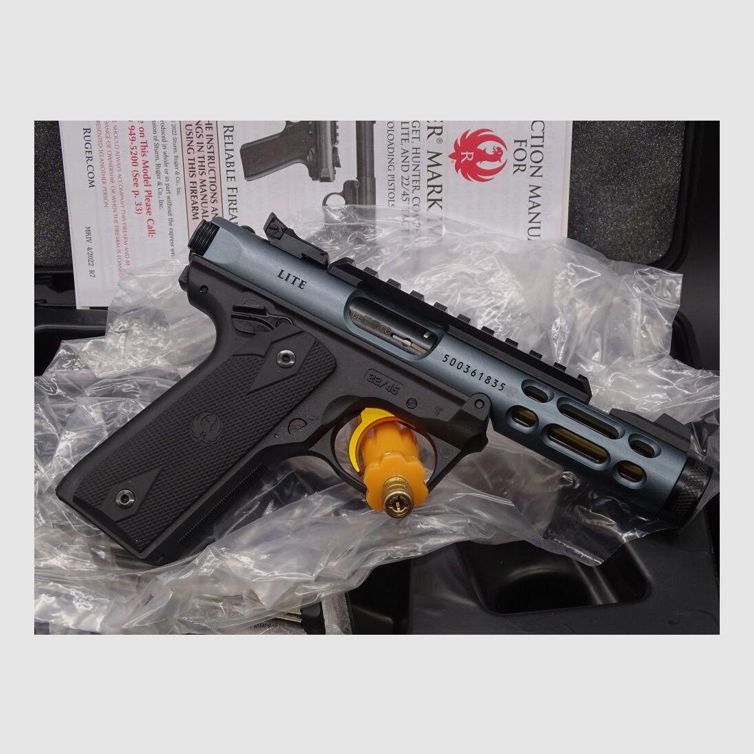 RUGER Mark IV 22/45 Lite Grey Anodized Kaliber .22lr NEUWAFFE Mark IV 22/45 Lite