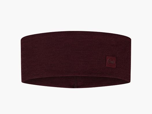 Buff Merino Wool Headband Wide Garnet