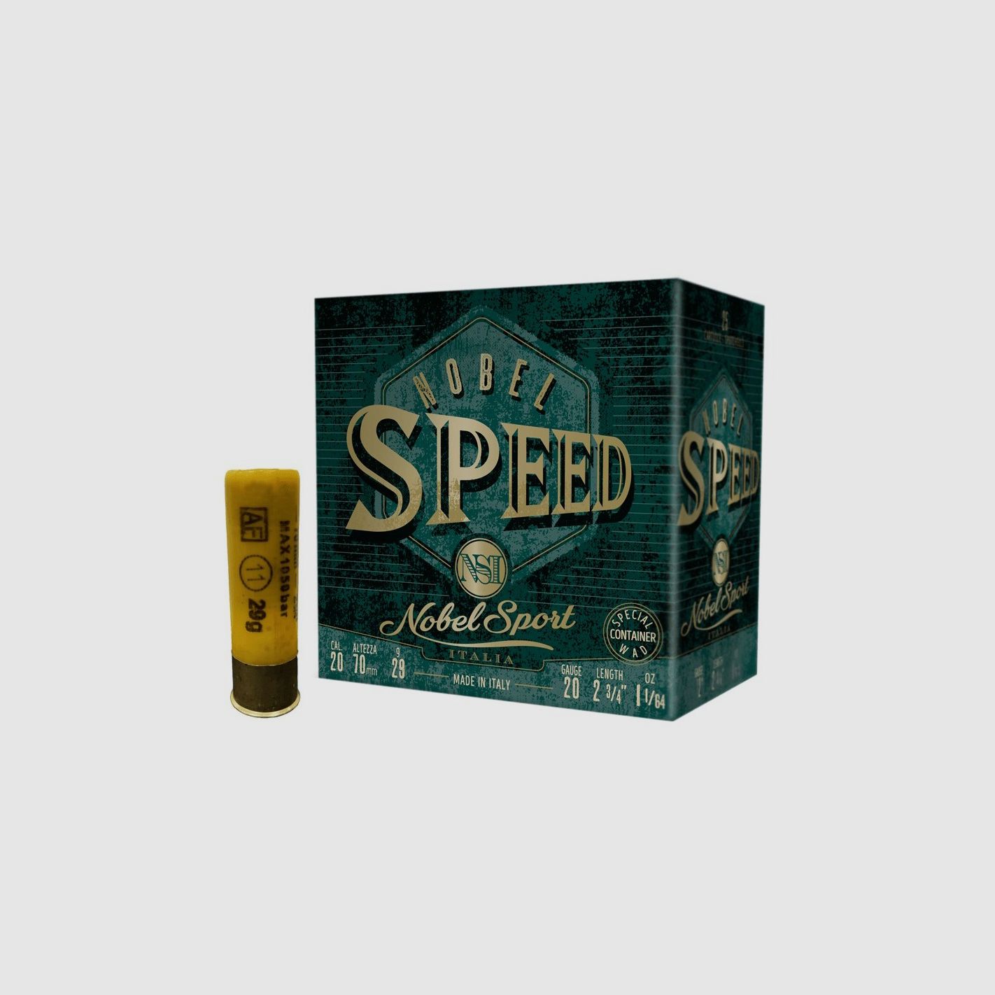 Nobel Speed Patronen Kal. 20/70 29 g Bleischrot 11