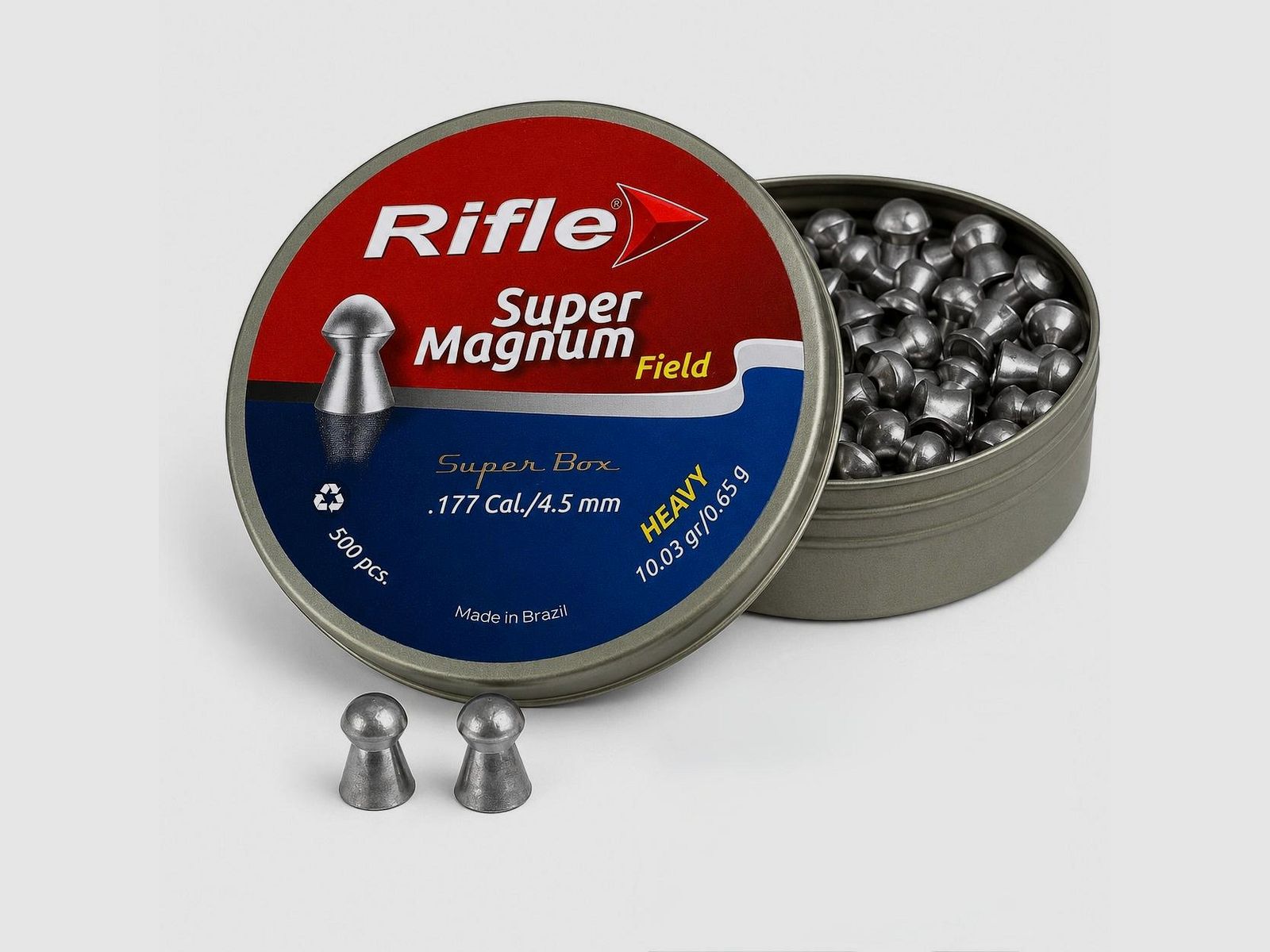 Rifle Super Magnum Field Heavy pallini per carabina ad aria compressa 4,5 mm (.177) 10,03 gr – 500 pz.