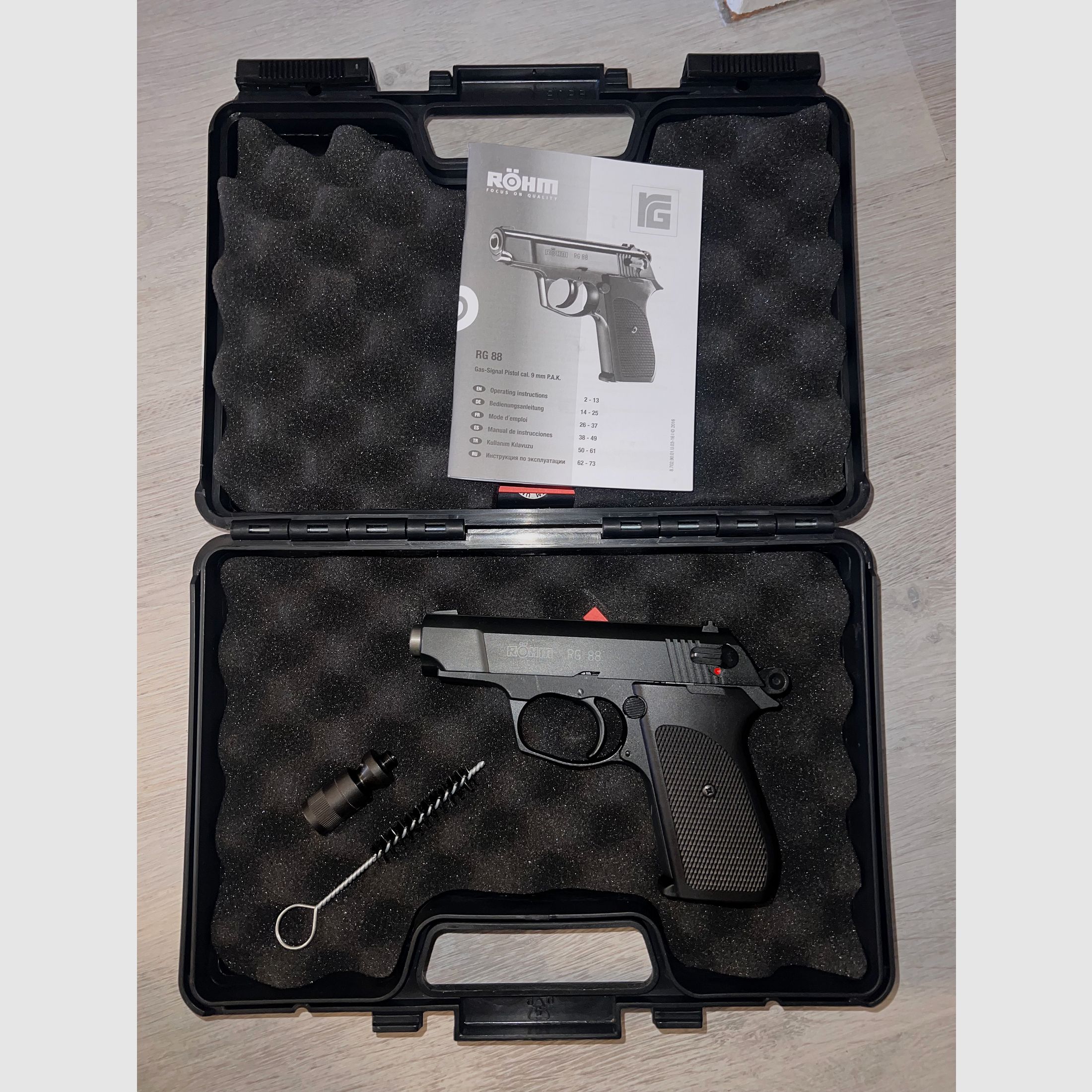Röhm RG 88 Schreckschusspistole 9mm P.A.K. – Full Set – Neuwertig/OVP