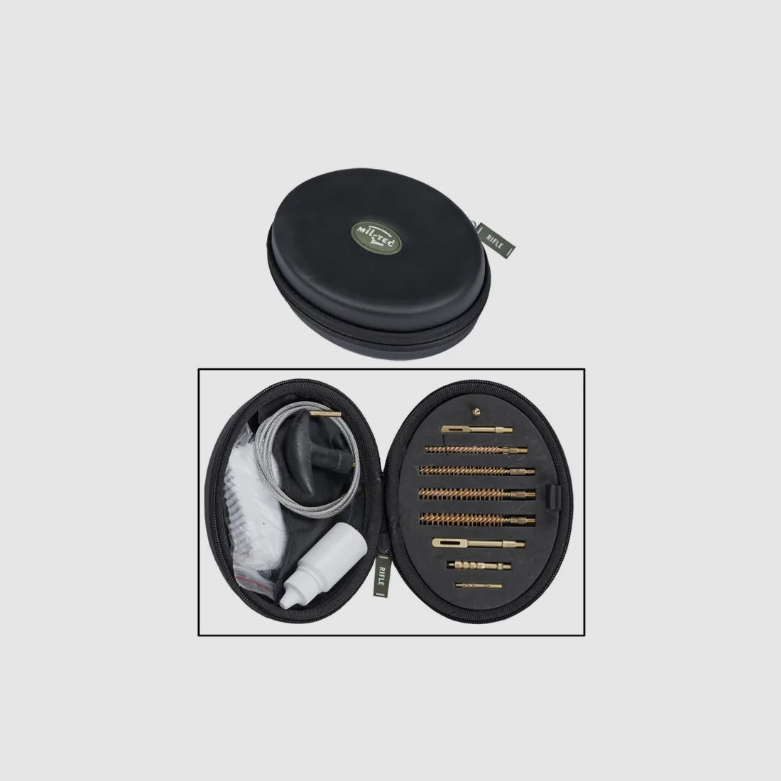 Set di pulizia per fucile, calibro 17, 22, 30, 270, 280 e 7,7 mm - incluso box