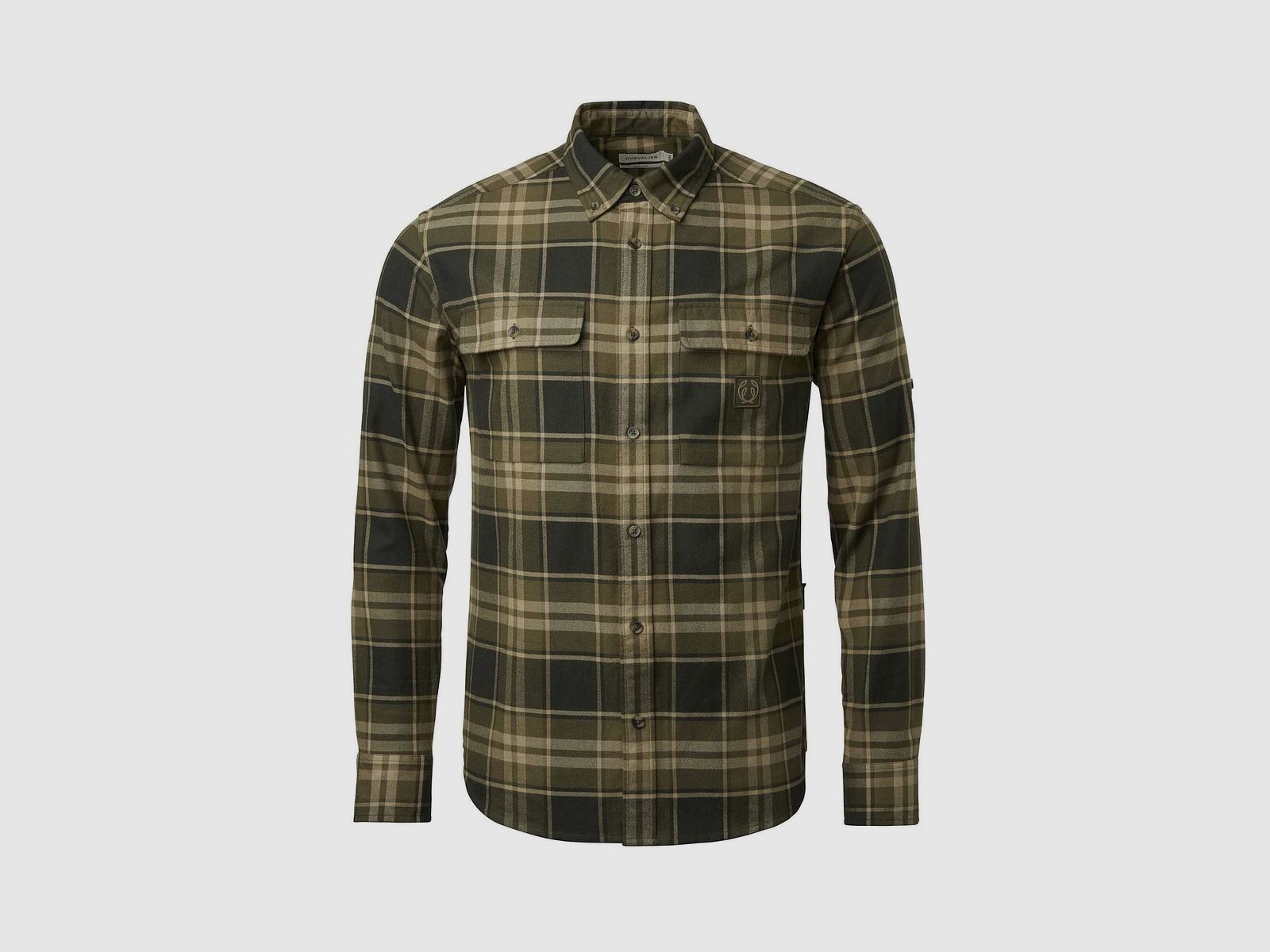 Chevalier Heron Flannel Shirt Men Evergreen Checked XXL