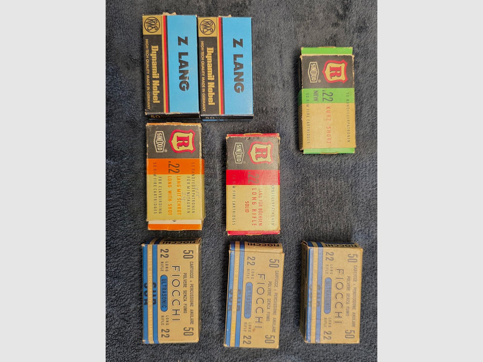 Munitions de collection .22, RWS et FIOCCHI