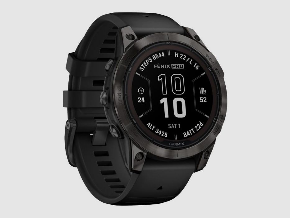 Zegarek Garmin Fenix 7 Pro - Sapphire Solar Edition - Carbon Gray DLC Titanium with Black Band [010-02777-11], zdjęcie 1 z 6