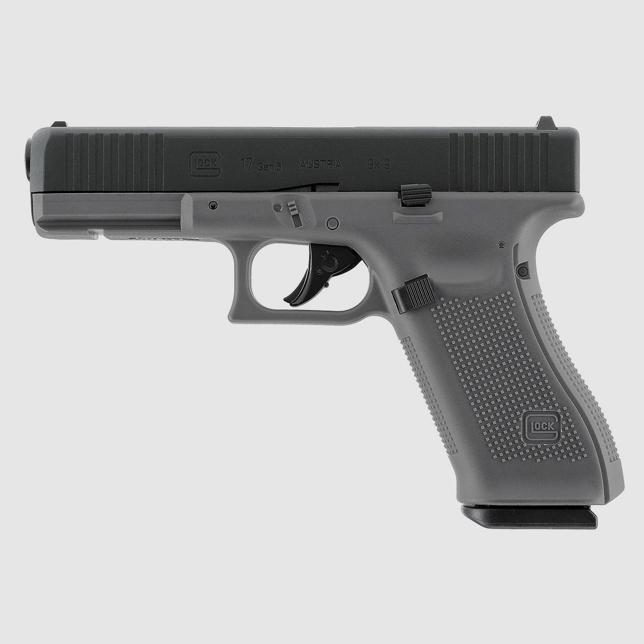 CO2 Pistole Glock 17 Gen5 Tungsten Gray Blow Back Metallschlitten Kaliber 4,5 mm BB (P18)