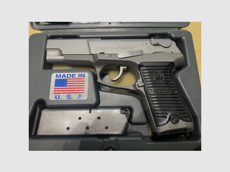 RUGER P90 DC - HALBAUTOMATISCHE PISTOLE - .45AUTO - OVP - 3x MAGAZIN - ZUSTAND 2