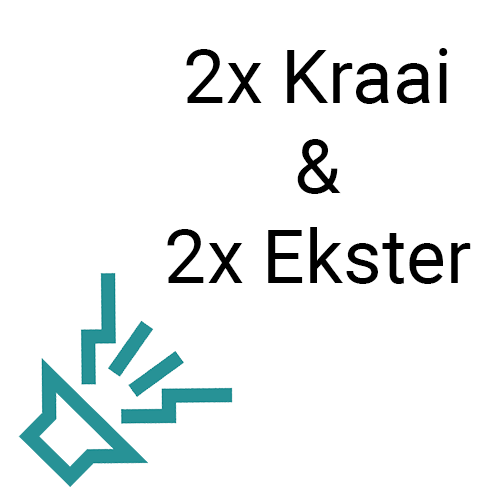 Geluidsset 2x Ekster en 2x Kraai