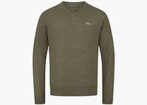 Blaser Merino V-Neck dunkeloliv Pullover & Strick Herren